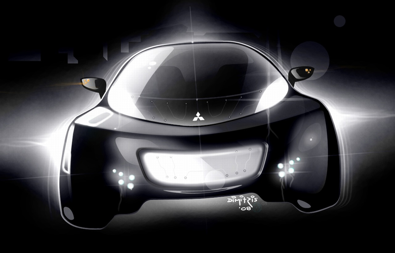 Illustration for article titled Mitsubishi iMiEV Sport Air Concept: Similar Body, Tron-Like Interior